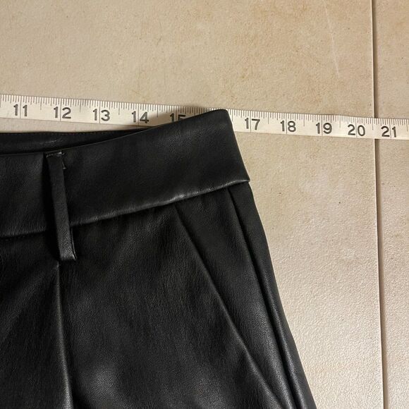 INC Faux Leather Scalloped Hem Pants - Chic & Edgy - Size 14 - Picture 7 of 11